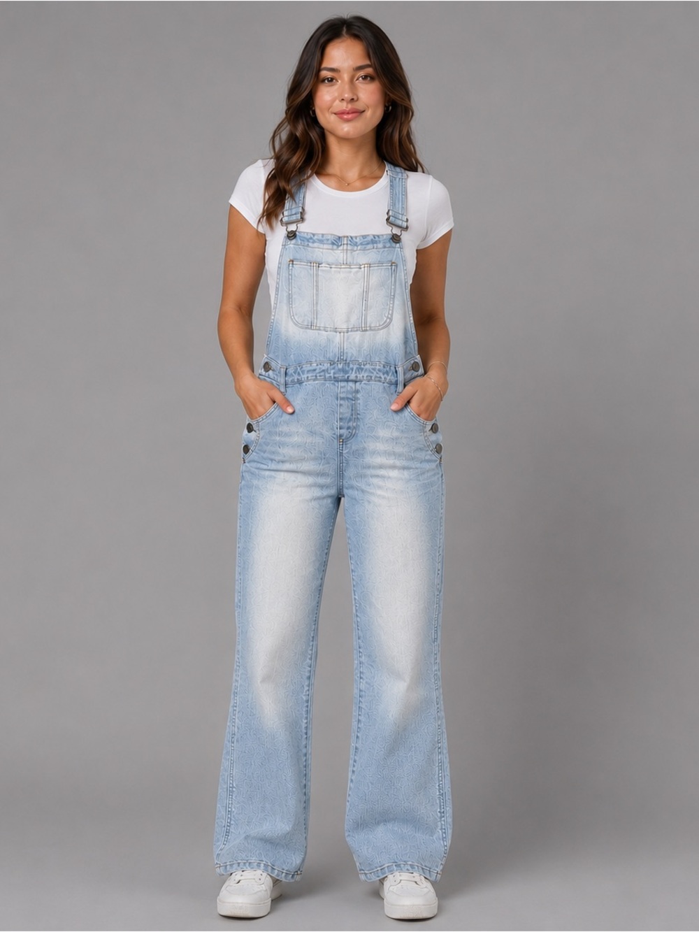 Lei Women’s Light Wash Denim Overalls Bib Jeans Size Medium Y2K Casual
